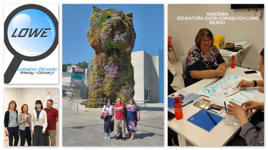 Kolaż zdjęć z wyjazdu do Bilbao