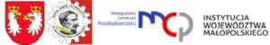 Logo projektu z logo szkoły, powiatu i województwa małopolskiego