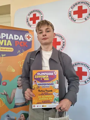 Uczeń z dyplomem uczestnictwa