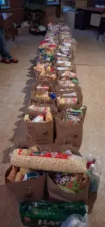 Paczki przygotowane przez Caritas